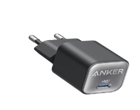 Anker Φορτιστής Χωρίς Καλώδιο GaN με Θύρα USB-C 30W Power Delivery Gray (Nano 3 GaN 511)