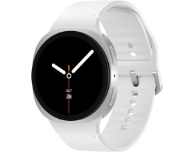 Samsung Galaxy Watch8 Aluminium 44mm Αδιάβροχο με Παλμογράφο (Ασημί)