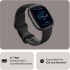 Fitbit Versa 4 Aluminium 41mm Αδιάβροχο Smartwatch με Παλμογράφο (Μαύρο)