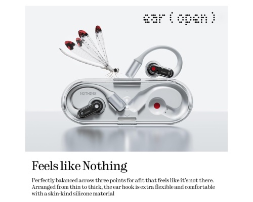 Nothing Ear (open) Open Ear Bluetooth Handsfree Ακουστικά με Αντοχή στον Ιδρώτα και Θήκη Φόρτισης Λευκά Nothing Ear (open) Open Ear Bluetooth Handsfree Ακουστικά με Αντοχή στον Ιδρώτα και Θήκη Φόρτισης Λευκά