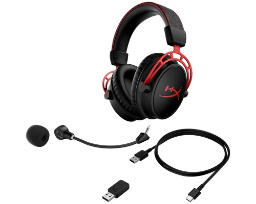 HyperX Cloud Alpha Wireless Over Ear Gaming Headset με σύνδεση USB Black/Red HyperX Cloud Alpha Wireless Over Ear Gaming Headset με σύνδεση USB Black/Red