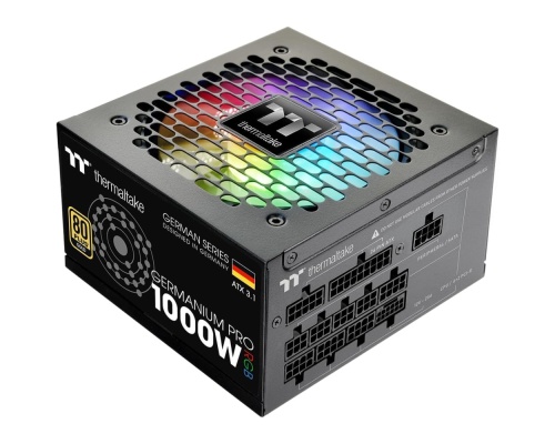 Thermaltake Germanium Pro RGB 1000W Μαύρο Τροφοδοτικό Υπολογιστή Full Modular 80 Plus Gold Thermaltake Germanium Pro RGB 1000W Μαύρο Τροφοδοτικό Υπολογιστή Full Modular 80 Plus Gold