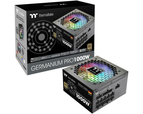 Thermaltake Germanium Pro RGB 1000W Μαύρο Τροφοδοτικό Υπολογιστή Full Modular 80 Plus Gold Thermaltake Germanium Pro RGB 1000W Μαύρο Τροφοδοτικό Υπολογιστή Full Modular 80 Plus Gold