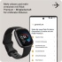 Fitbit Versa 4 Aluminium 41mm Αδιάβροχο Smartwatch με Παλμογράφο (Μαύρο)