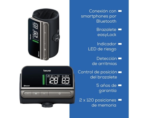 Beurer BM 81 easyLock Ψηφιακό Πιεσόμετρο Μπράτσου με Ανίχνευση Αρρυθμίας & Bluetooth Beurer BM 81 easyLock Ψηφιακό Πιεσόμετρο Μπράτσου με Ανίχνευση Αρρυθμίας & Bluetooth