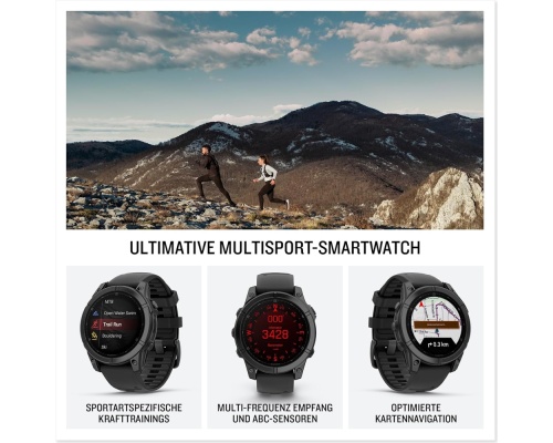 Garmin Fenix E Stainless Steel 47mm Αδιάβροχο Smartwatch με Παλμογράφο (Μαύρο) Garmin Fenix E Stainless Steel 47mm Αδιάβροχο Smartwatch με Παλμογράφο (Μαύρο)