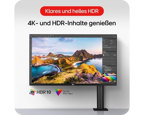 LG 32UN880K-B-B IPS HDR Monitor 31.5" 4K 3840x2160 με Χρόνο Απόκρισης 5ms GTG